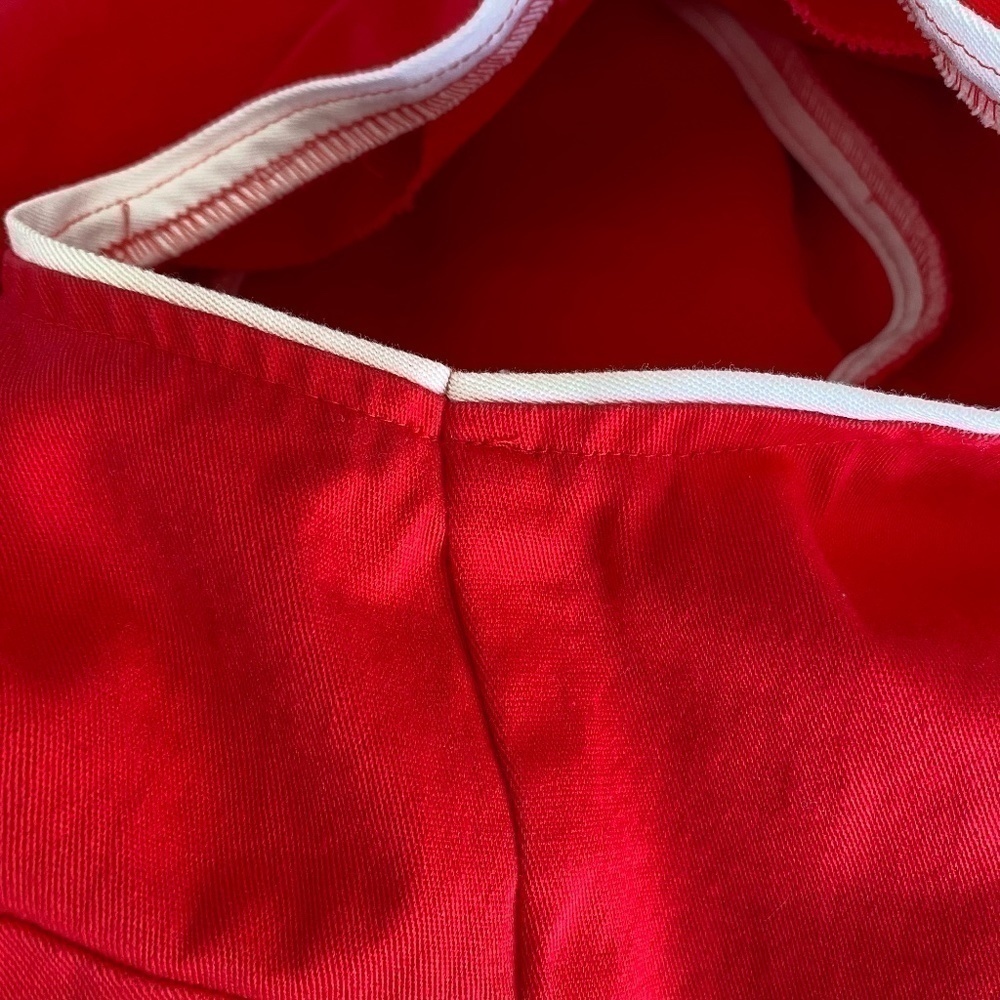 FADED Glory Fearless red dress with white piping zip up back size 6 stretch - Picture 7 of 10